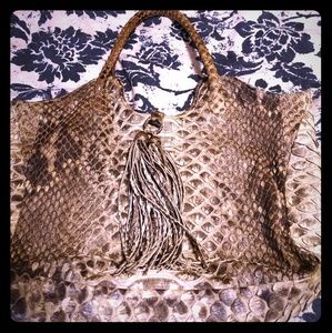 Handmade snake skin bag